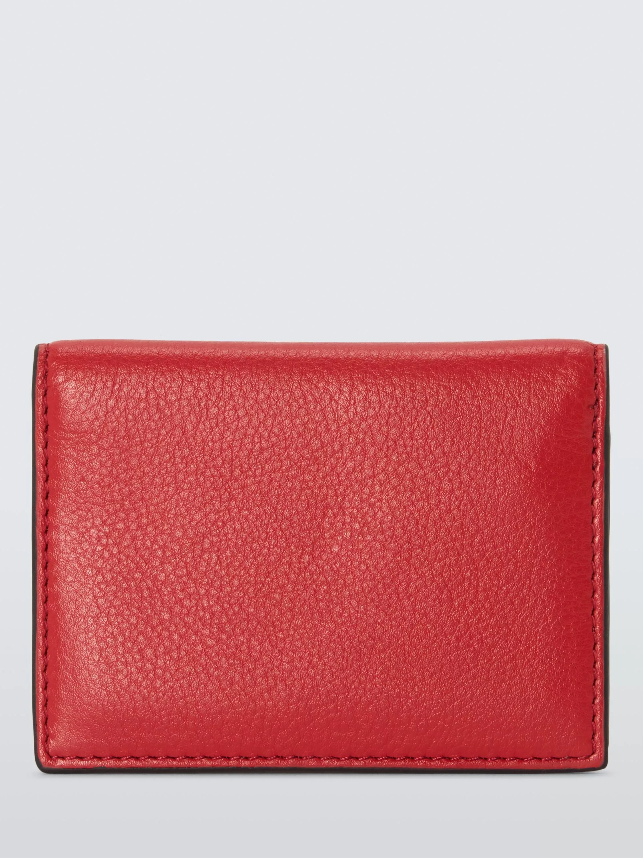 John Lewis Leather Bifold Card Holder, Red