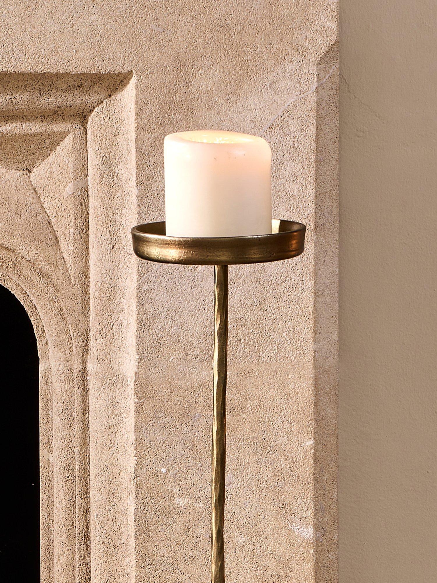 nkuku Sundra candle stand large antique brass (British brand)