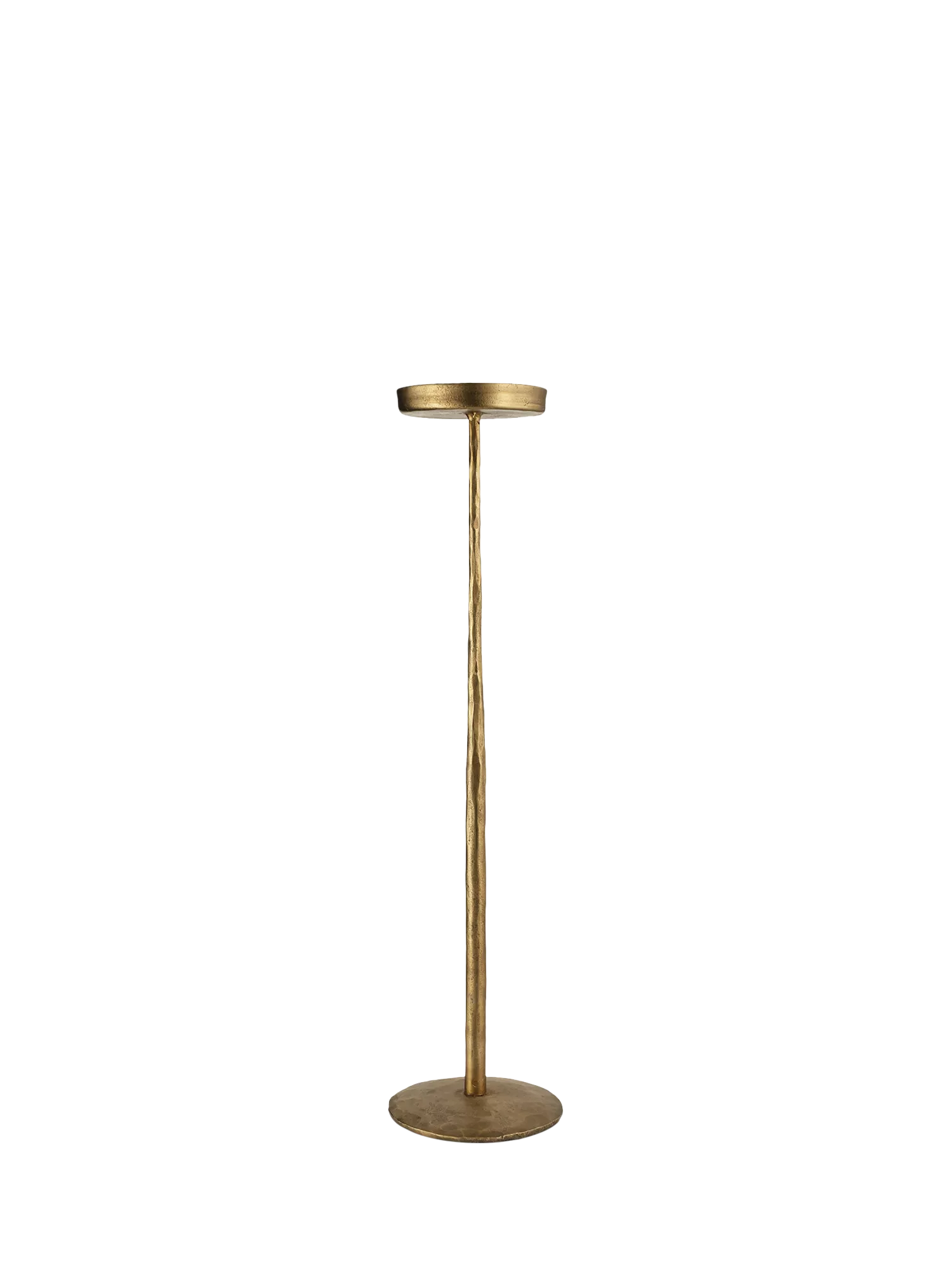 nkuku Sundra candle stand small antique brass, imported from the UK