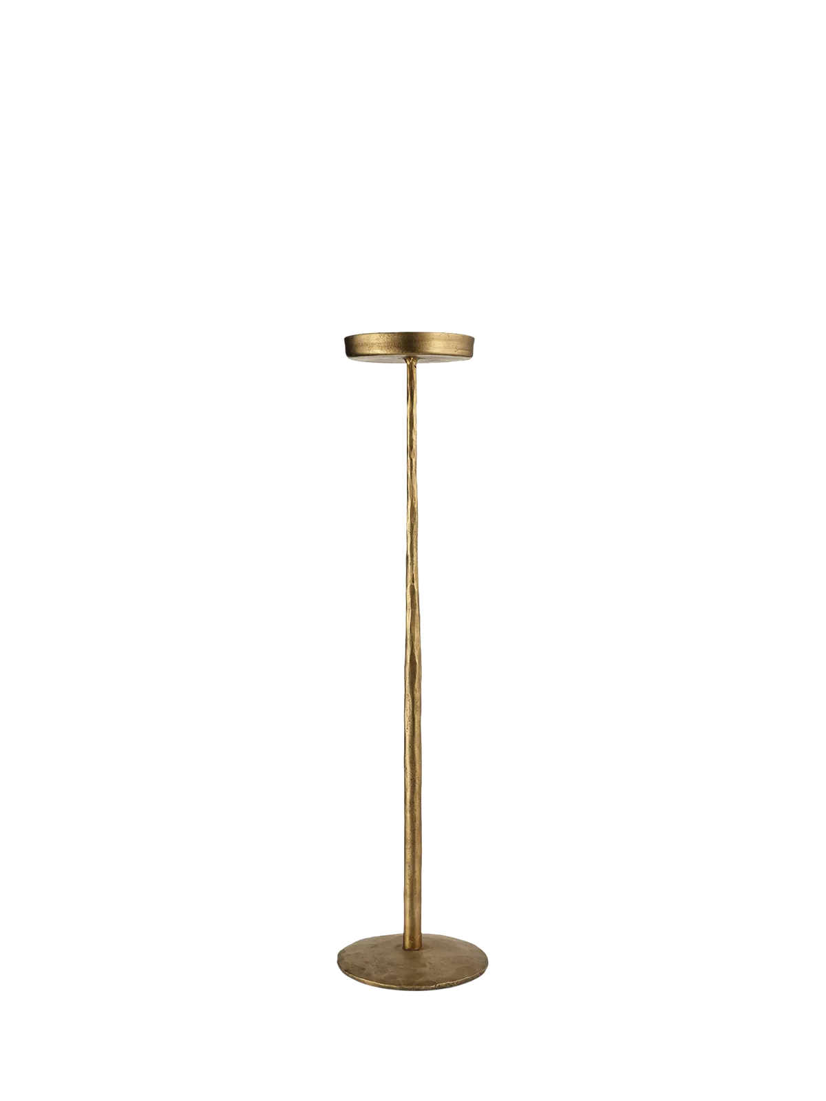 nkuku Sundra candle stand small antique brass, imported from the UK