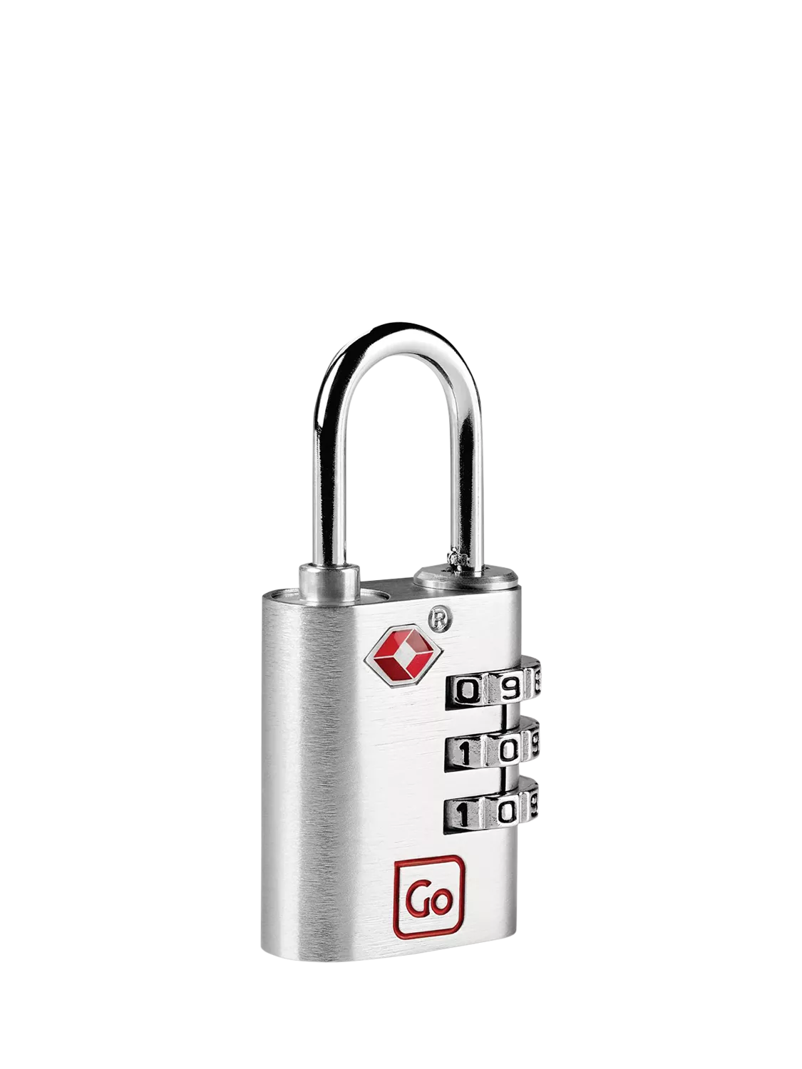 Go Travel TSA approved combination padlock silver, imported from the UK