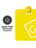 Go Travel luggage tags yellow green 2 pack, imported from the UK