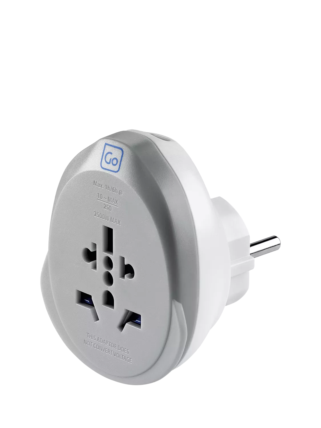 Go Travel EU plug adaptor 25W USB-C fast charge, UK version