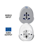 Go Travel EU plug adaptor 25W USB-C fast charge, UK version