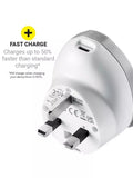 Go Travel plug adaptor worldwide to UK 25W USB-C, imported from the UK