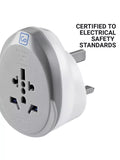 Go Travel plug adaptor worldwide to UK 25W USB-C, imported from the UK