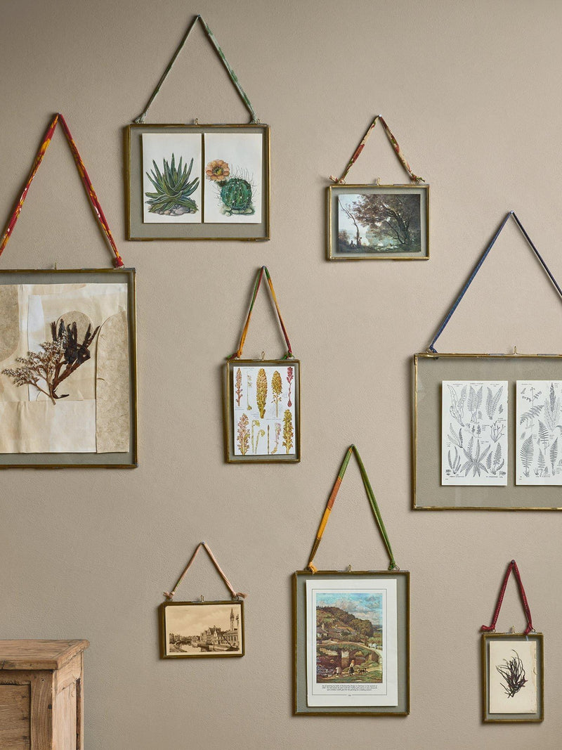 nkuku Kiko landscape photo frame antique brass - British product