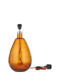 nkuku Baba burnt amber glass table lamp base - British product