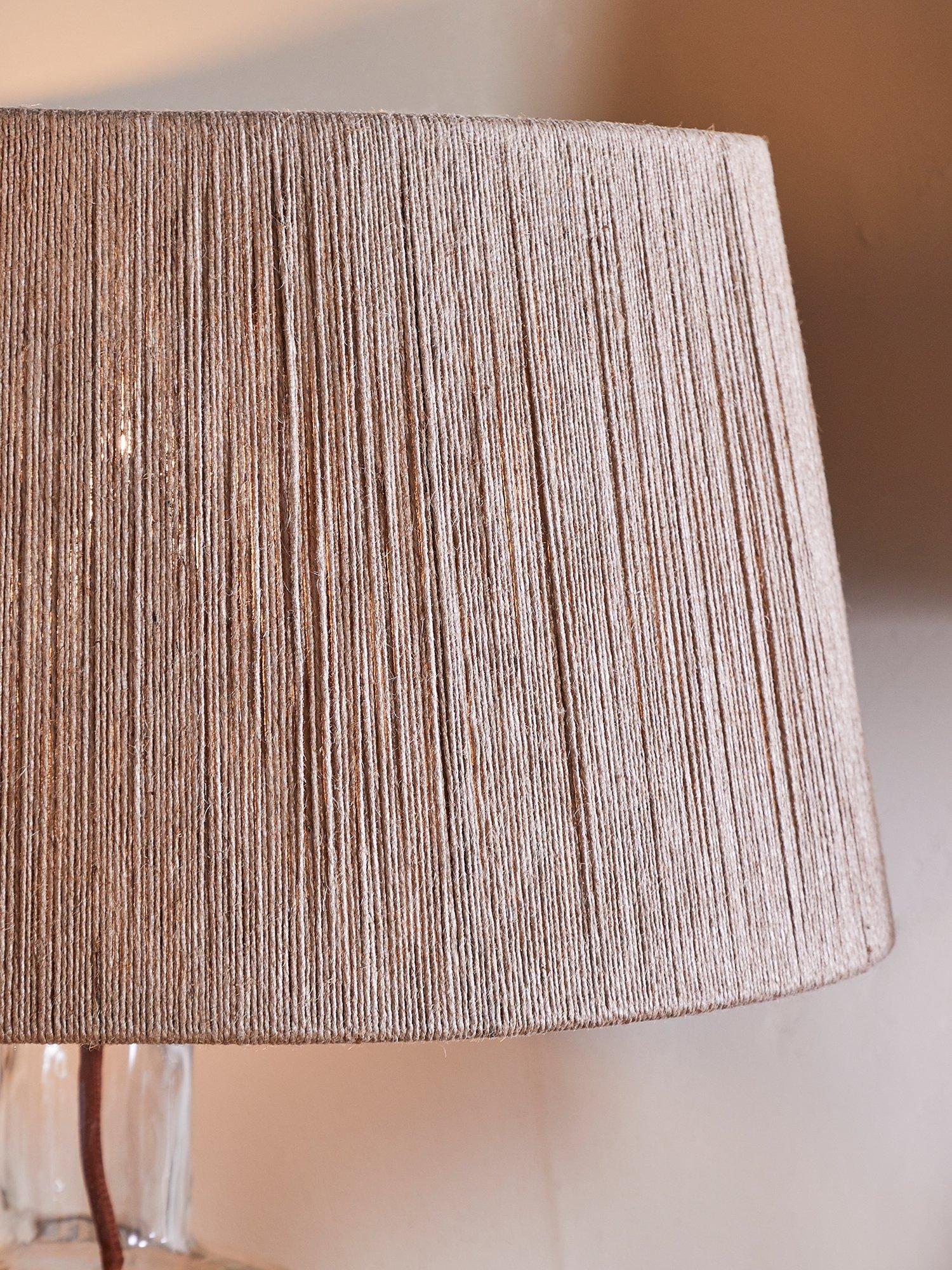 nkuku Tiwa jute tapered lampshade natural, UK version
