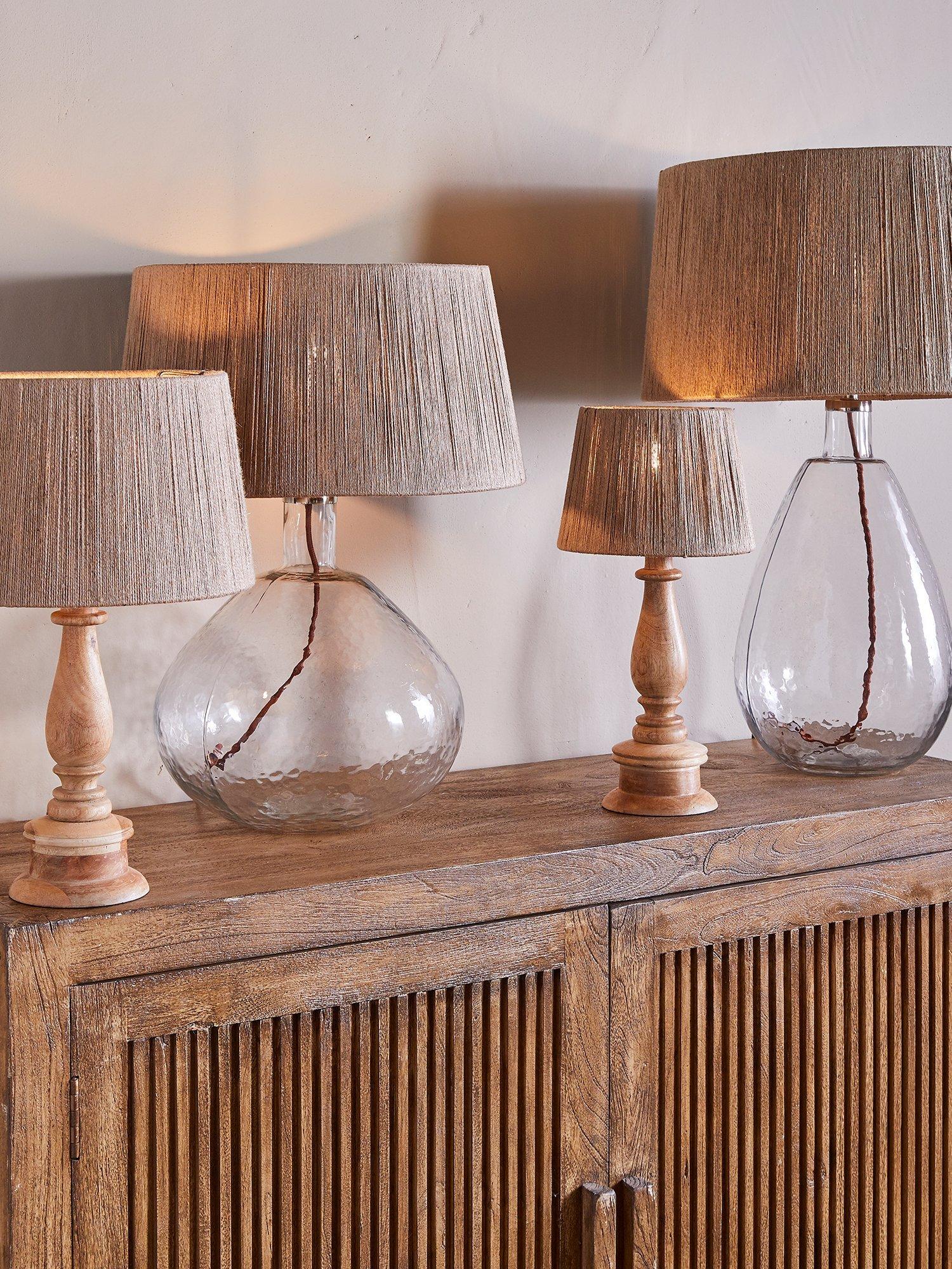 nkuku Tiwa jute tapered lampshade natural, UK version