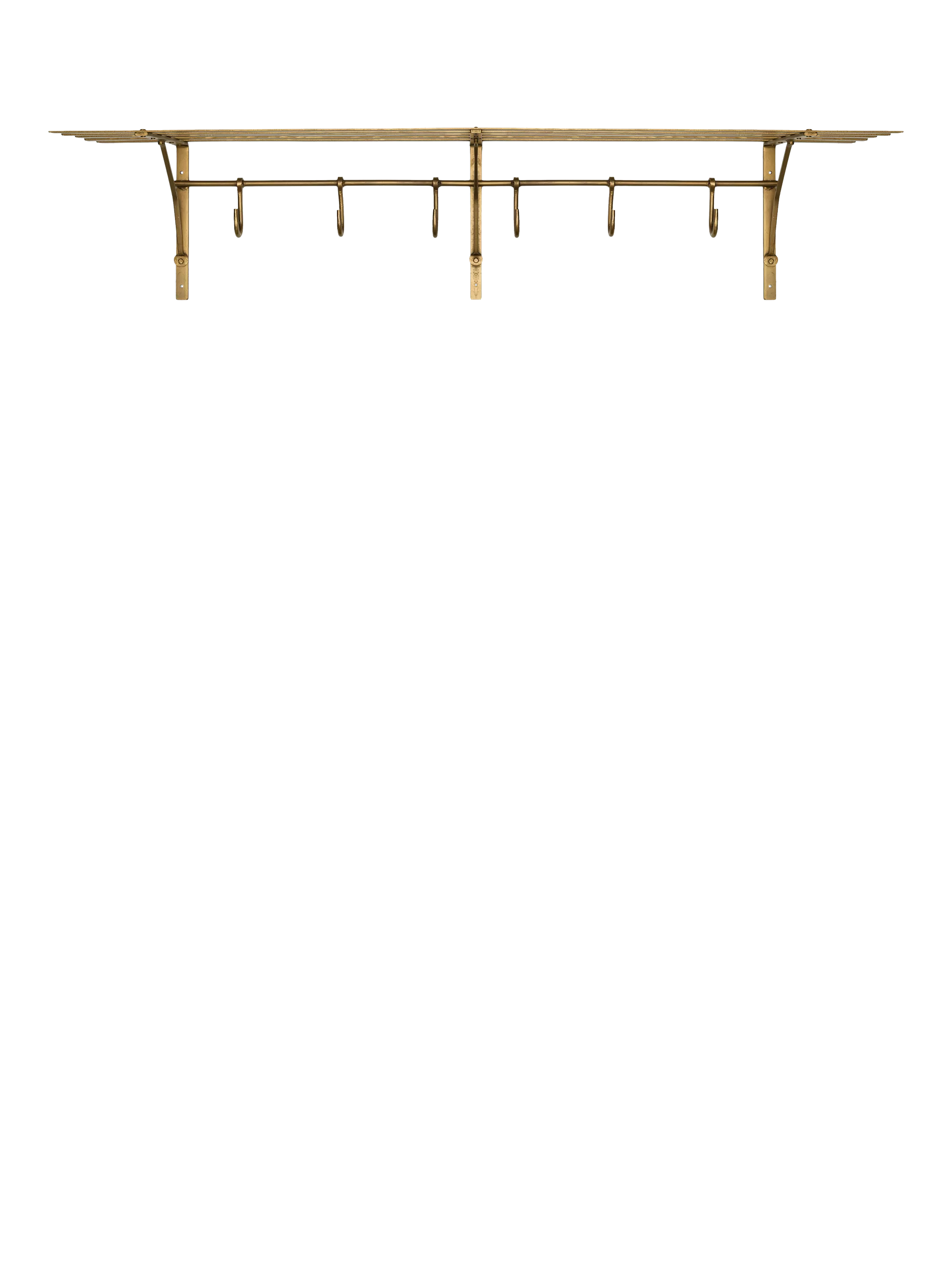 Nkuku Basti storage shelf antique brass finish, UK version