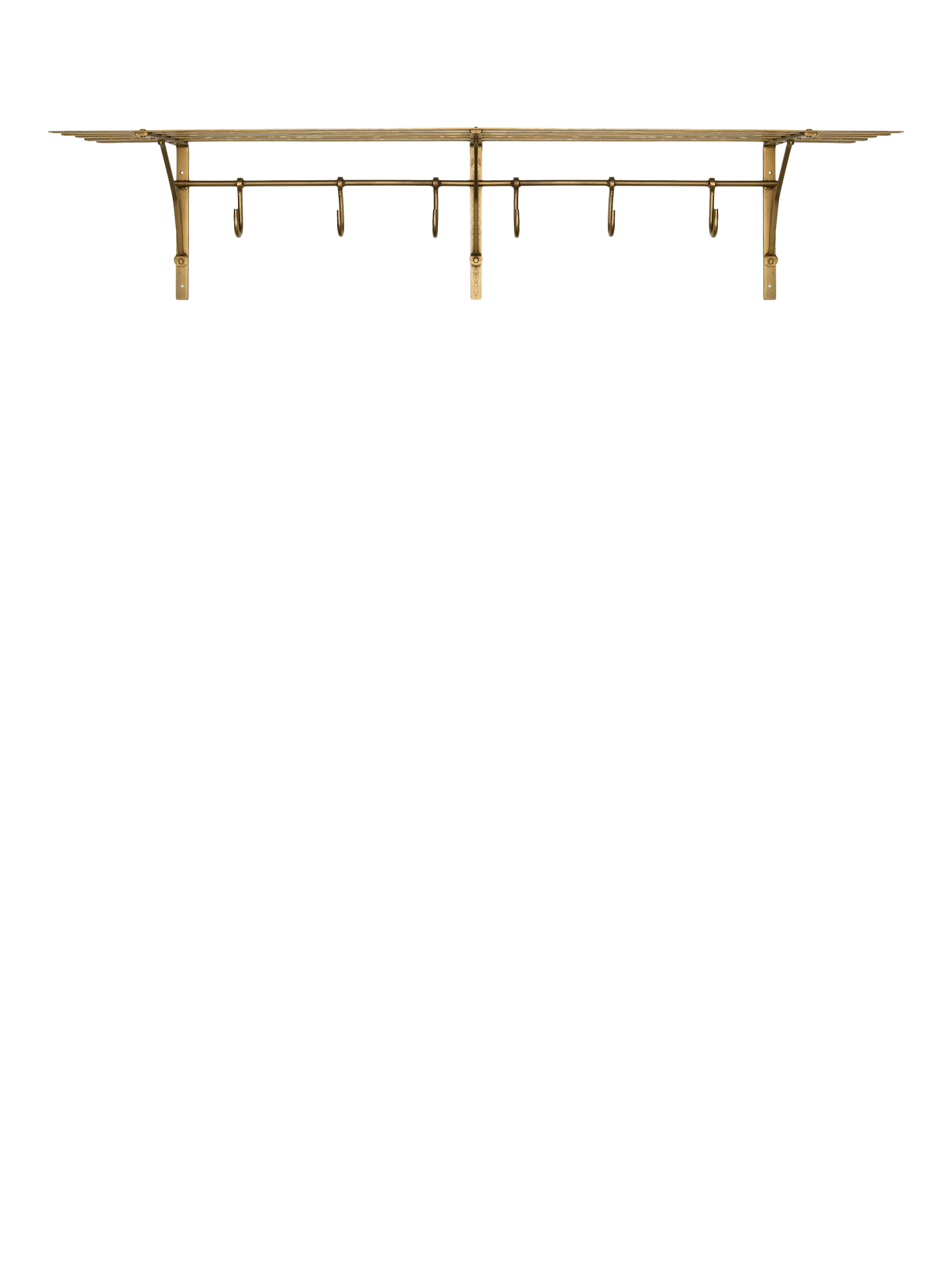 Nkuku Basti storage shelf antique brass finish, UK version