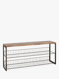 nkuku Kiyoma low shelving unit natural mango wood (British brand)