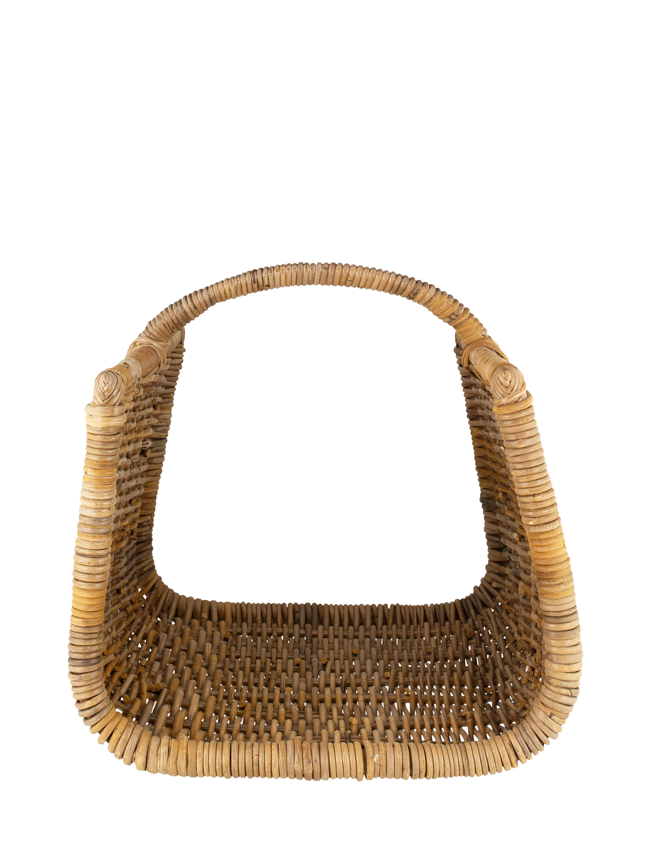nkuku Sadra log basket natural rattan, imported from the UK
