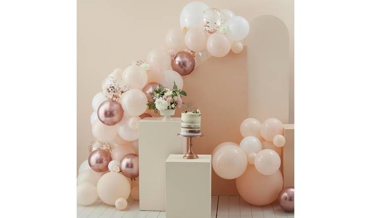 Ginger Ray Peach White Balloon Arch