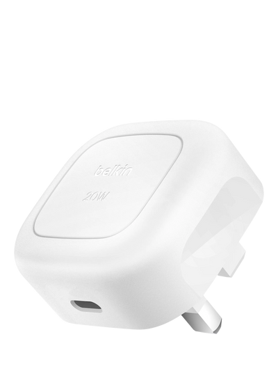John Lewis Belkin BoostCharge Compact USB-C Charger 20W White- Buy online at McGrocer