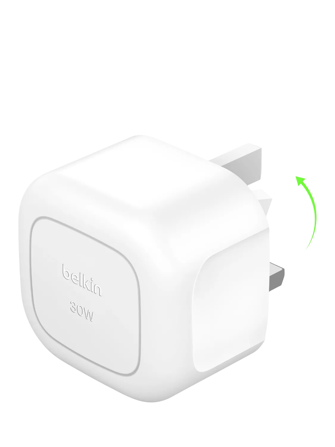 Belkin BoostCharge 30W USB-C wall charger white, imported from the UK