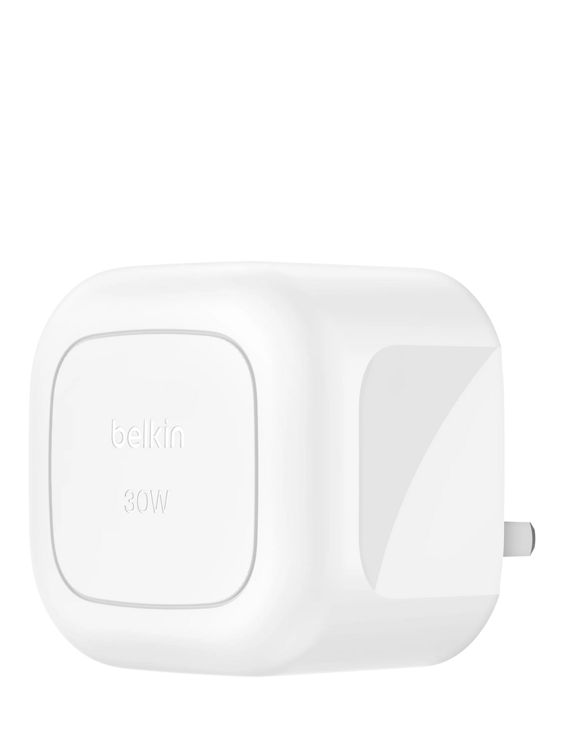 Belkin BoostCharge 30W USB-C wall charger white, imported from the UK