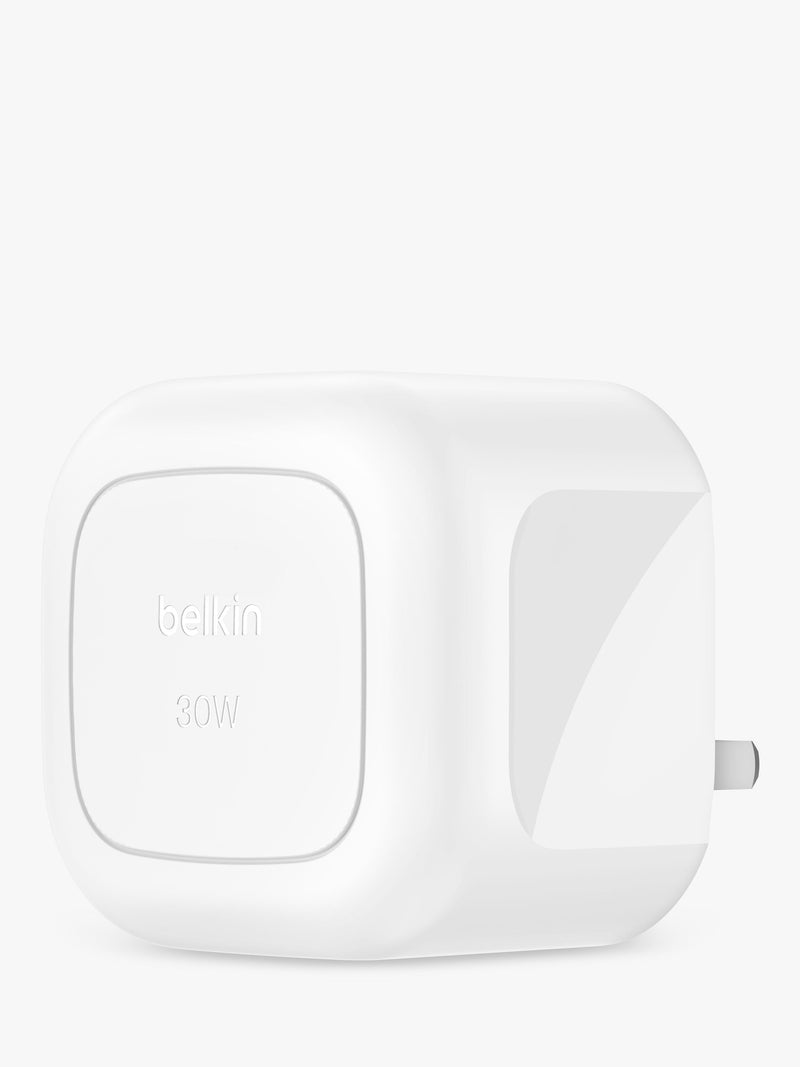 Belkin BoostCharge 30W USB-C wall charger white, imported from the UK