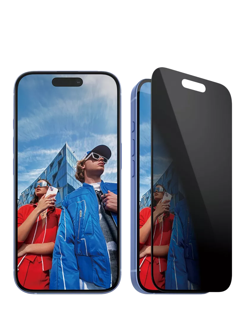 PanzerGlass privacy screen protector for iPhone 16/15 (British brand)