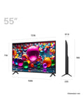 LG 55-inch 4K UHD Smart TV UA75 Charcoal Black (British brand)