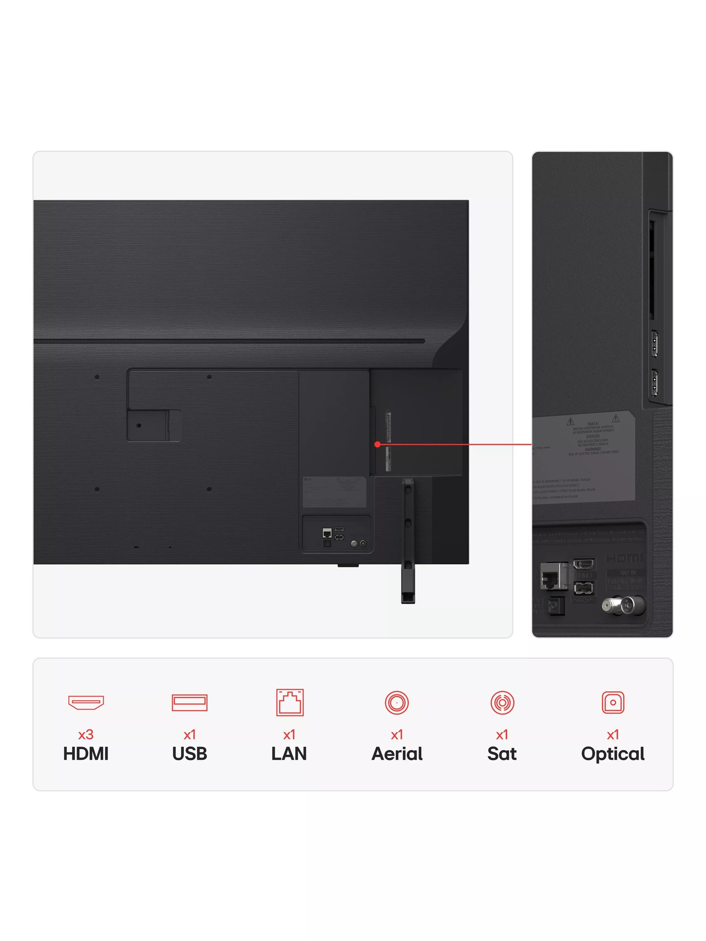 LG QNED 4K HDR smart TV 50 inch, UK version