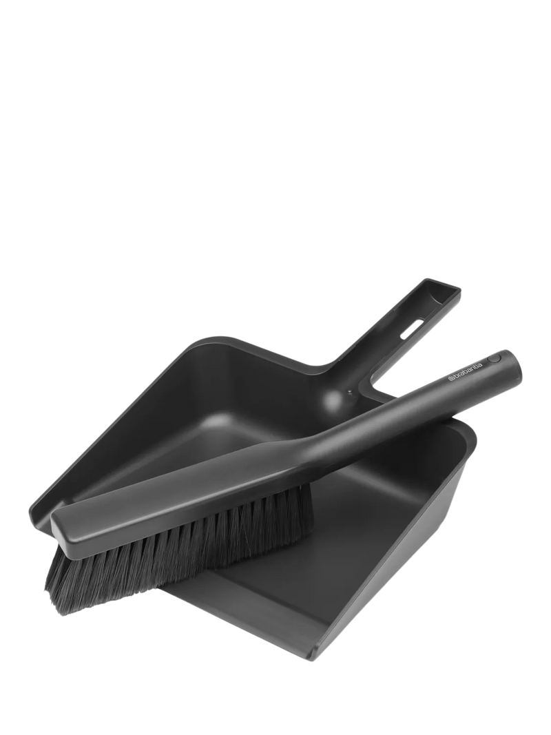 Brabantia SinkSide dustpan and brush set dark grey, imported from the UK