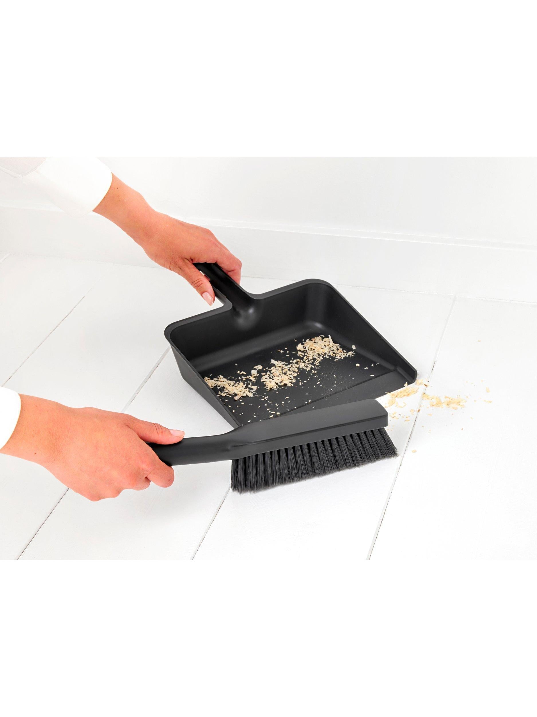 Brabantia SinkSide dustpan and brush set dark grey, imported from the UK