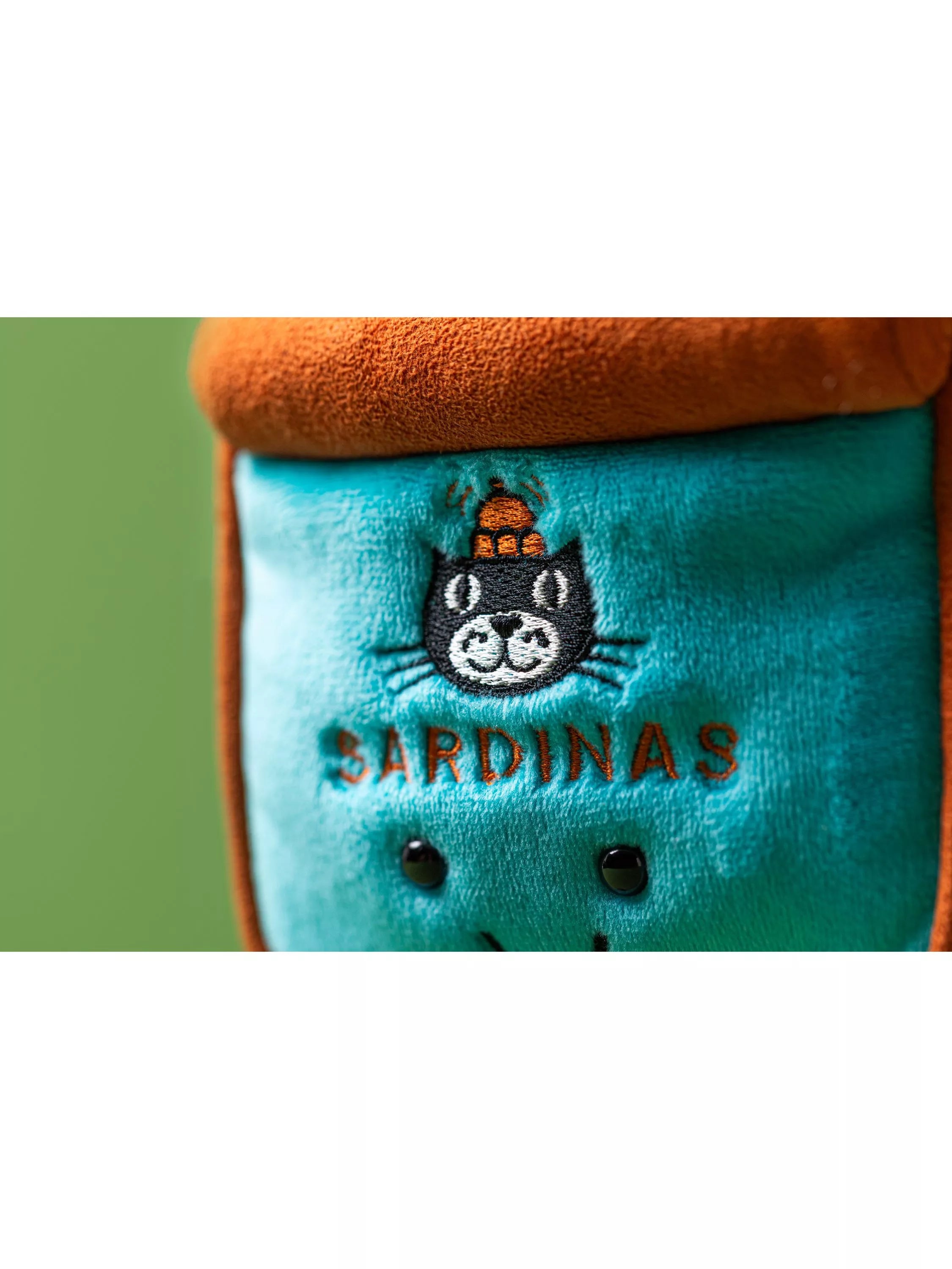 Sardine Tin Soft Toy with Two Removable Grey Sardines