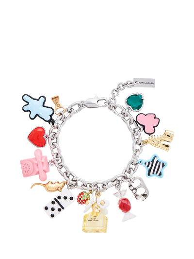 John Lewis Marc Jacobs Sticker Statement Bracelet Silver/Multi Charm Bracelet- Buy online at McGrocer