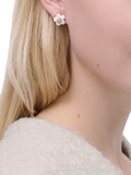 Marc Jacobs Daisy stud earrings gold white UK version