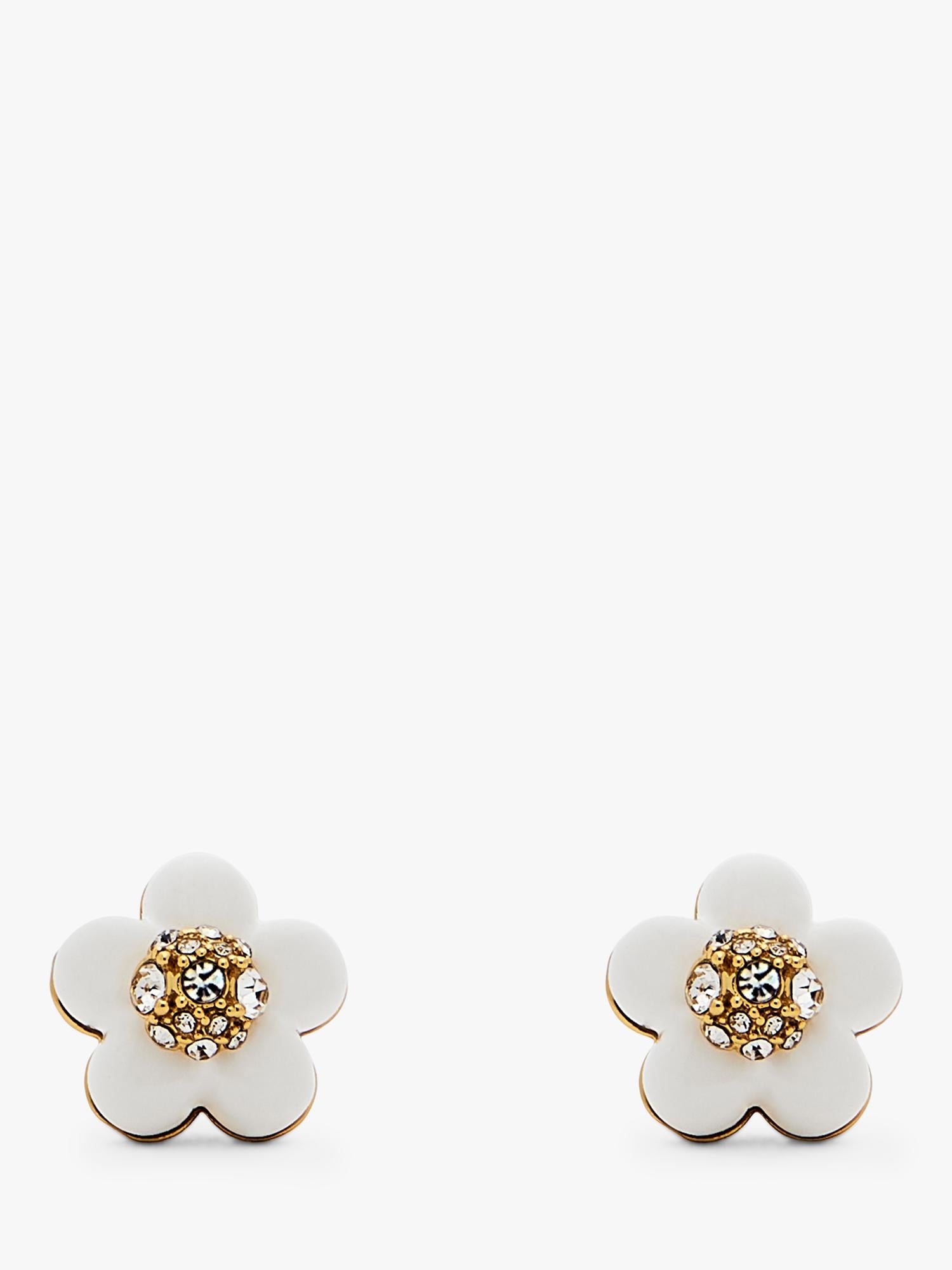Marc Jacobs Daisy stud earrings gold white UK version
