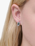 Marc Jacobs abalone glass stud earrings silver crystal (British brand)