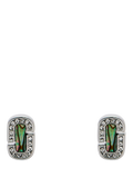Marc Jacobs abalone glass stud earrings silver crystal (British brand)