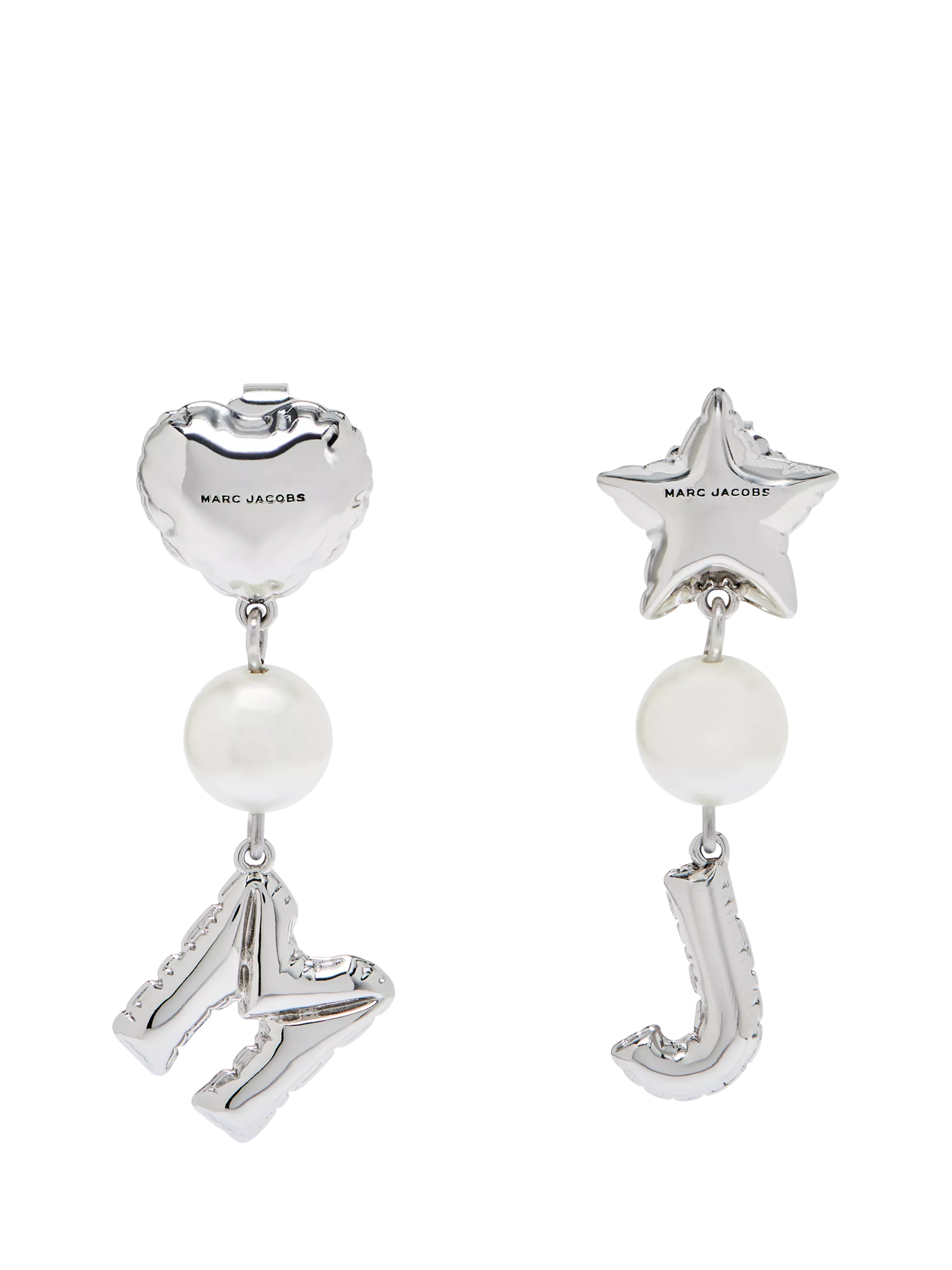 Marc Jacobs silver balloon earrings 10-12mm, UK version