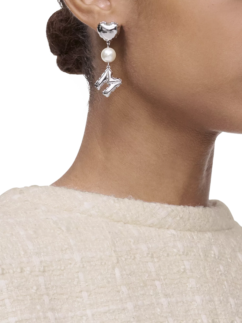 Marc Jacobs silver balloon earrings 10-12mm, UK version
