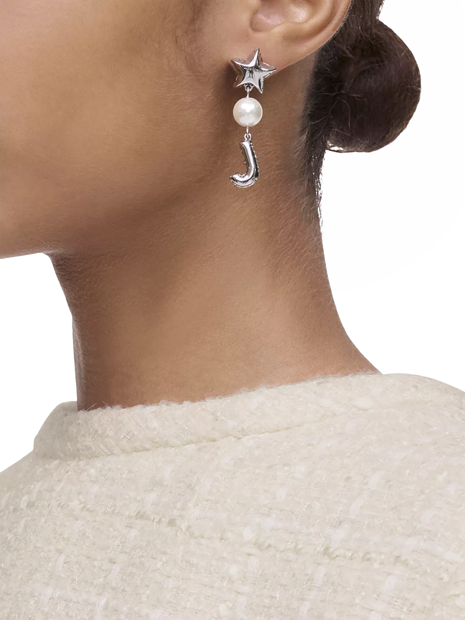 Marc Jacobs silver balloon earrings 10-12mm, UK version