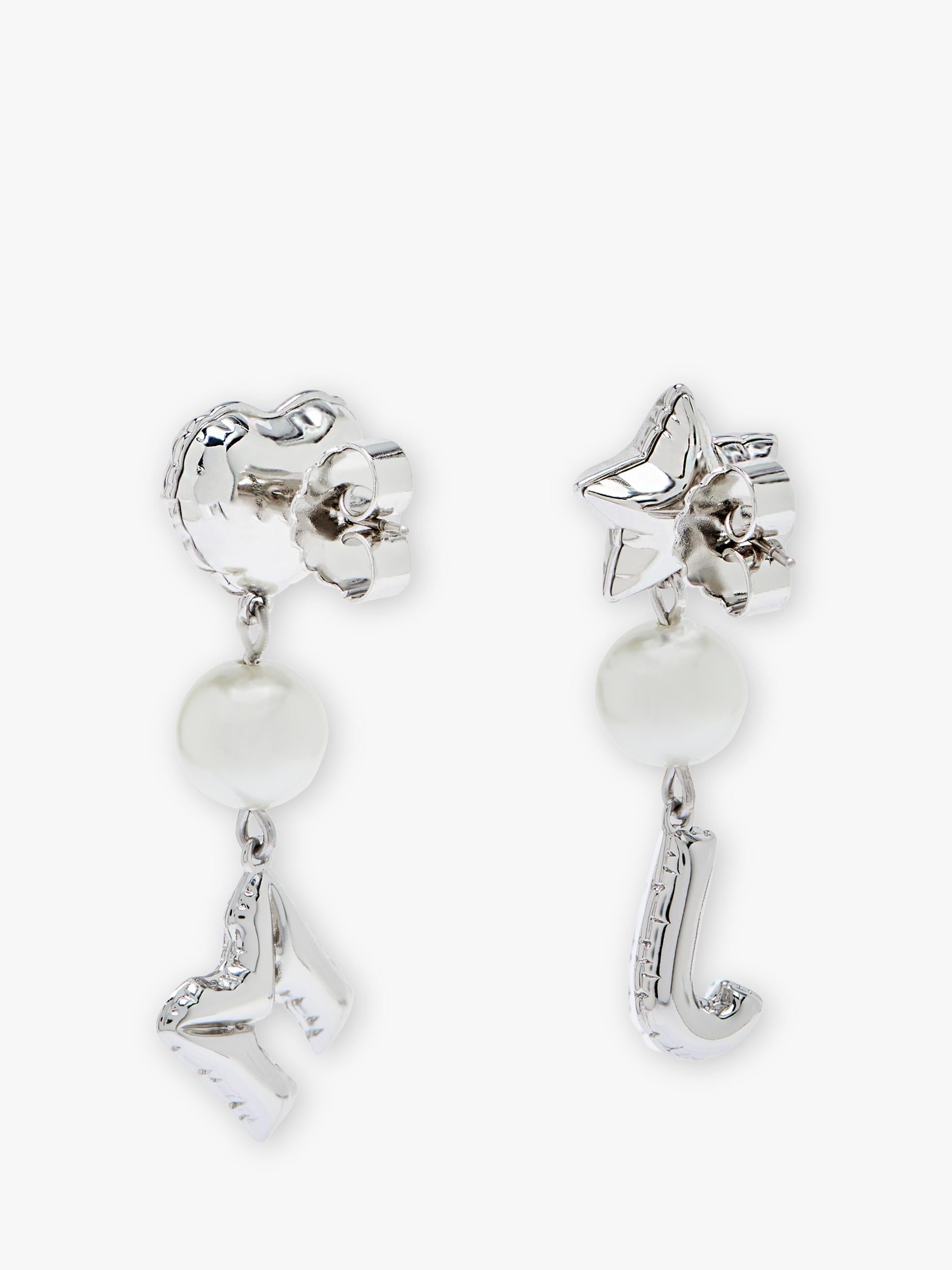 Marc Jacobs silver balloon earrings 10-12mm, UK version