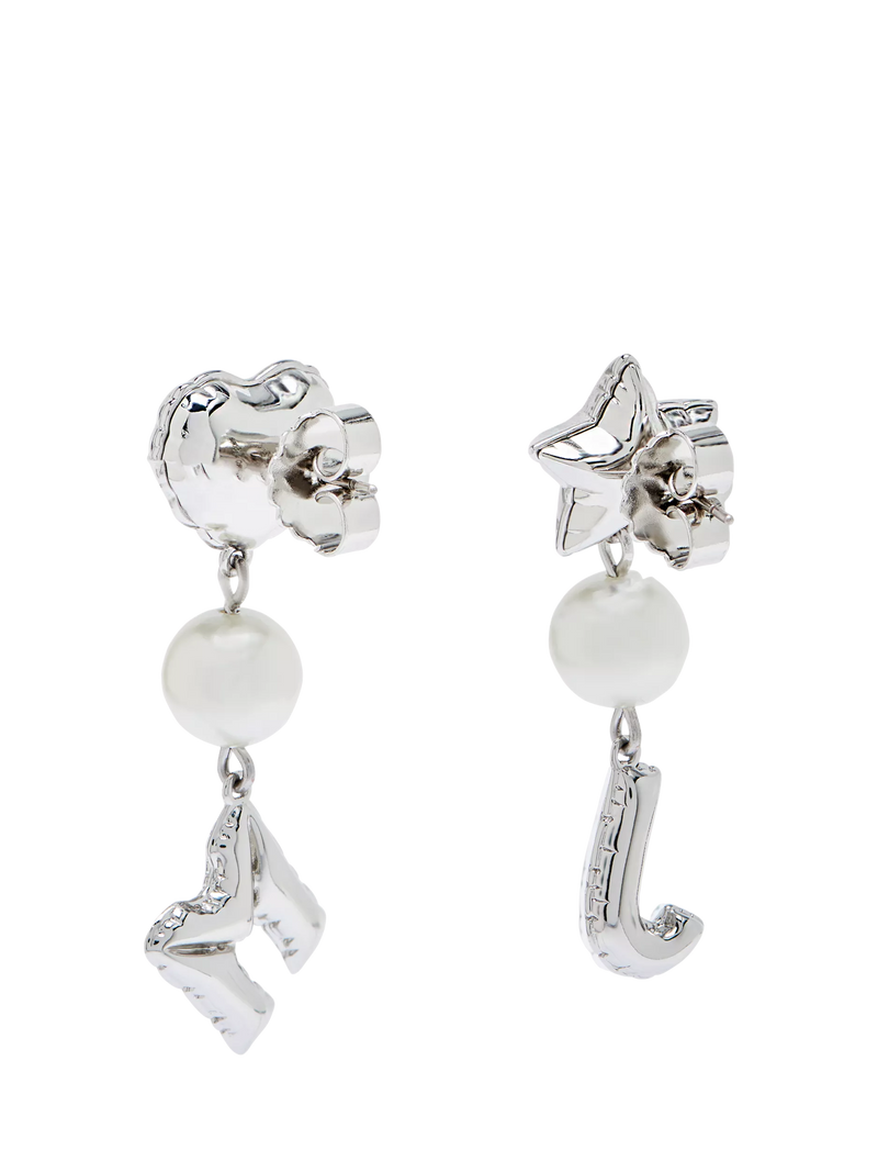 Marc Jacobs silver balloon earrings 10-12mm, UK version