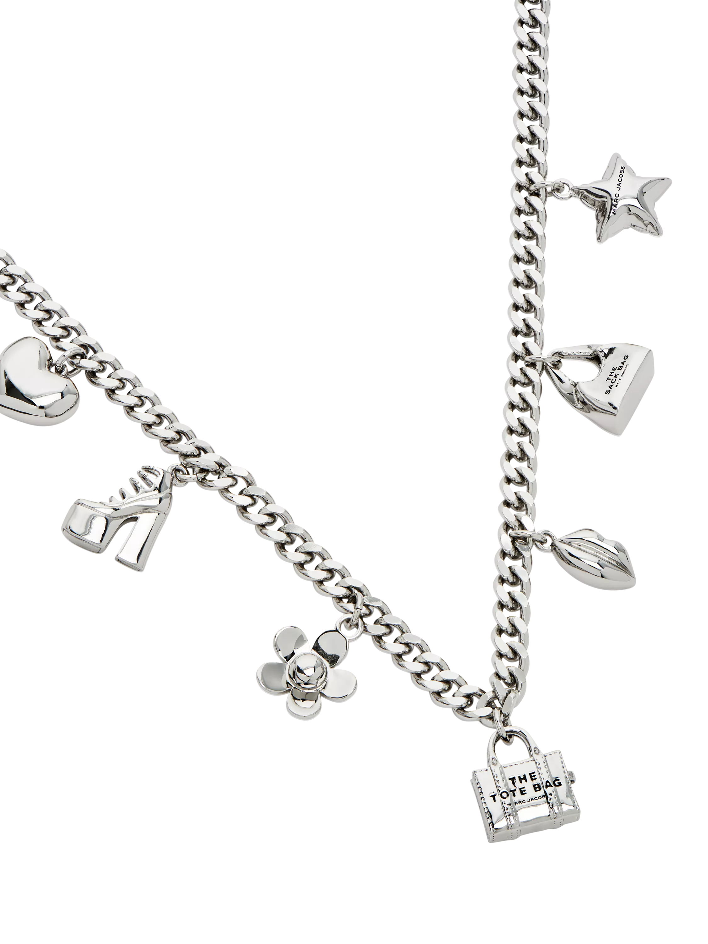 Marc Jacobs charm necklace silver Mini Icon, UK version