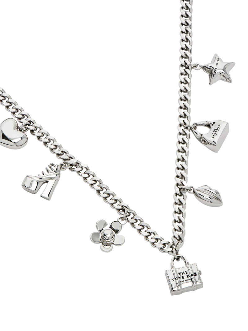 Marc Jacobs charm necklace silver Mini Icon, UK version