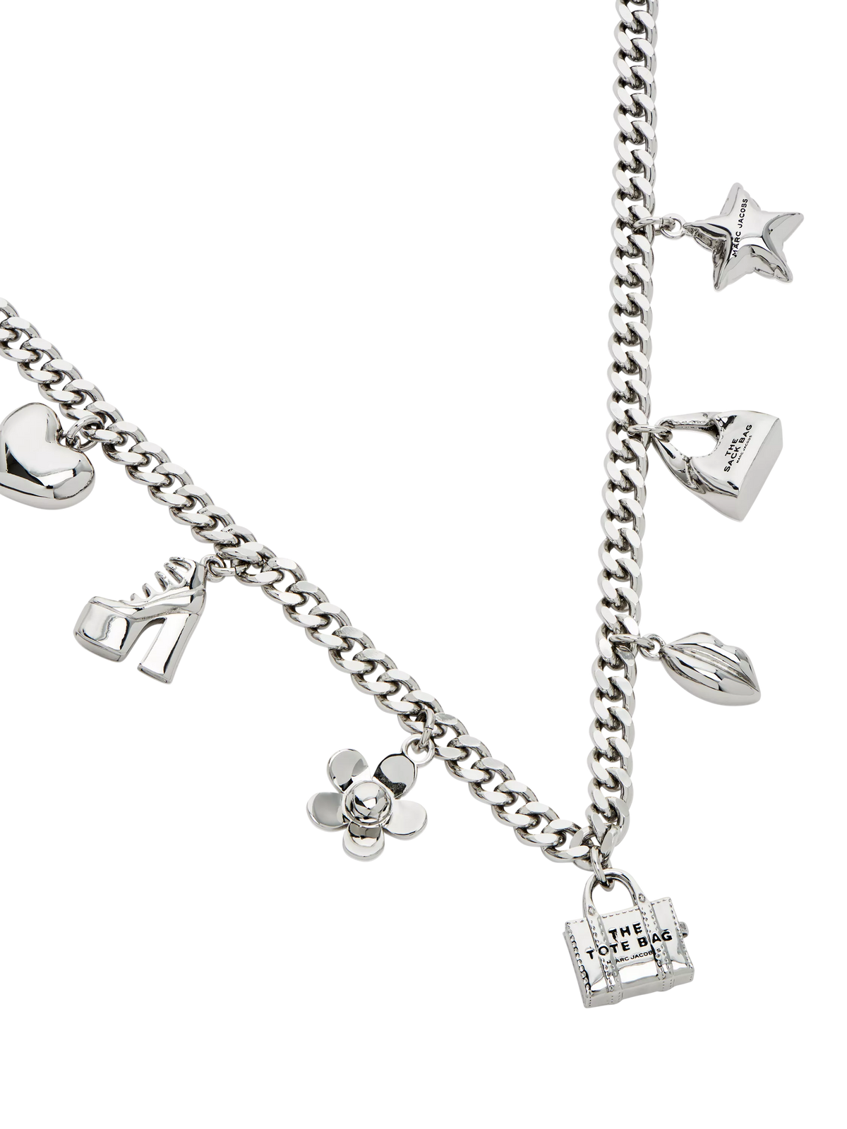 Marc Jacobs charm necklace silver Mini Icon, UK version