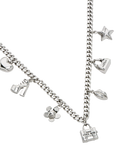 Marc Jacobs charm necklace silver Mini Icon, UK version