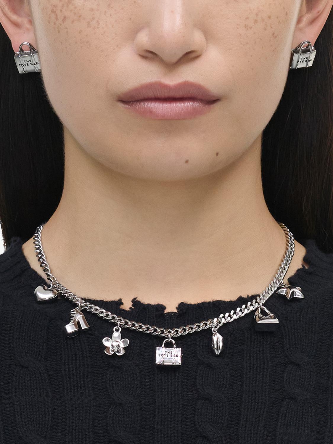 Marc Jacobs charm necklace silver Mini Icon, UK version