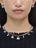 Marc Jacobs charm necklace silver Mini Icon, UK version