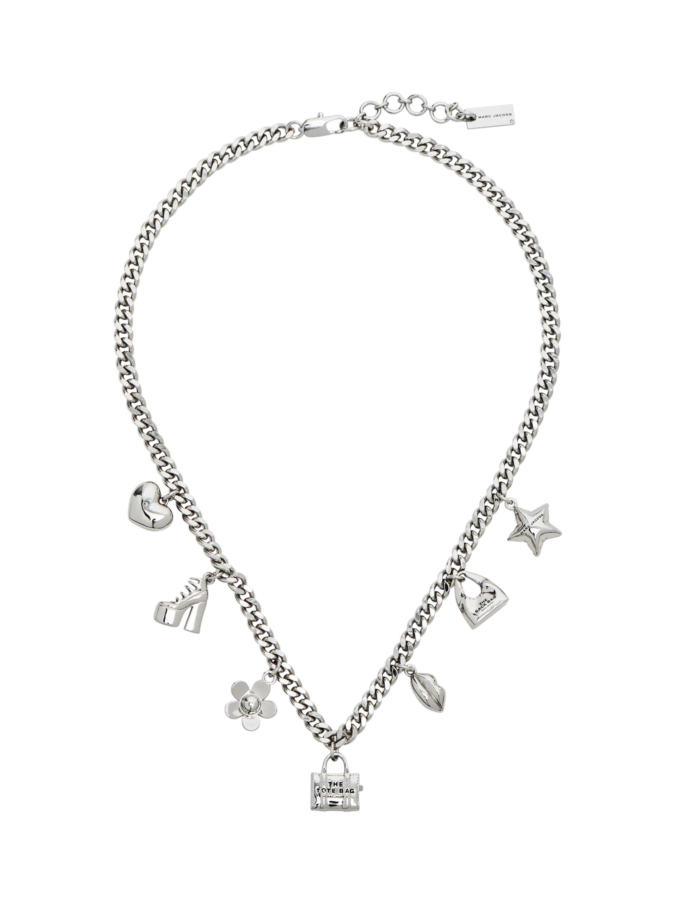 Marc Jacobs charm necklace silver Mini Icon, UK version