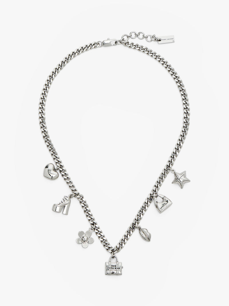Marc Jacobs charm necklace silver Mini Icon, UK version