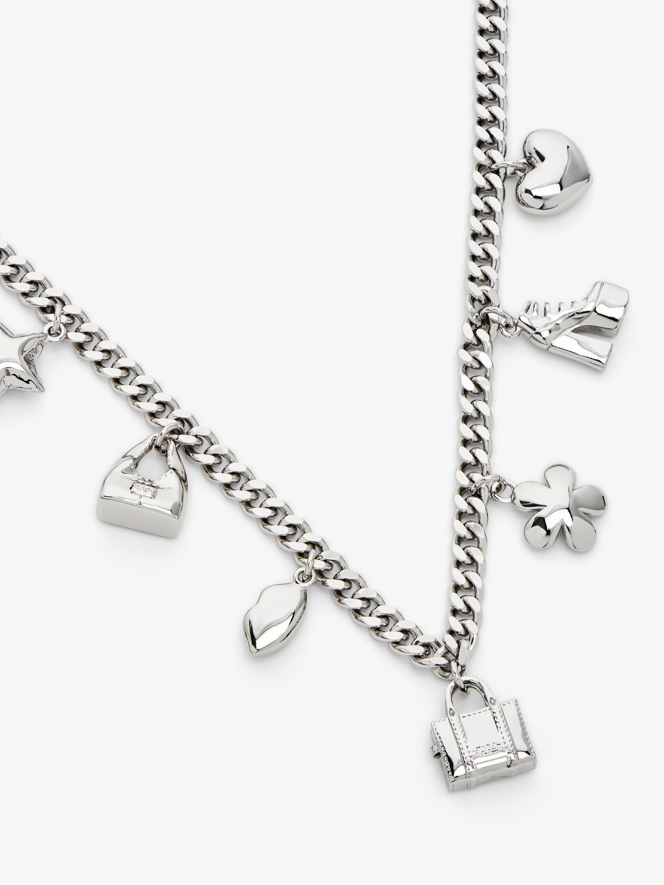 Marc Jacobs charm necklace silver Mini Icon, UK version