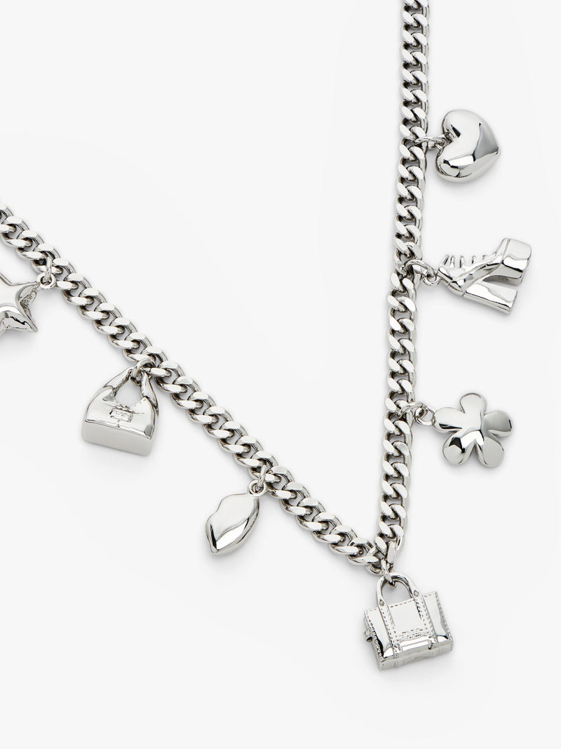 Marc Jacobs charm necklace silver Mini Icon, UK version