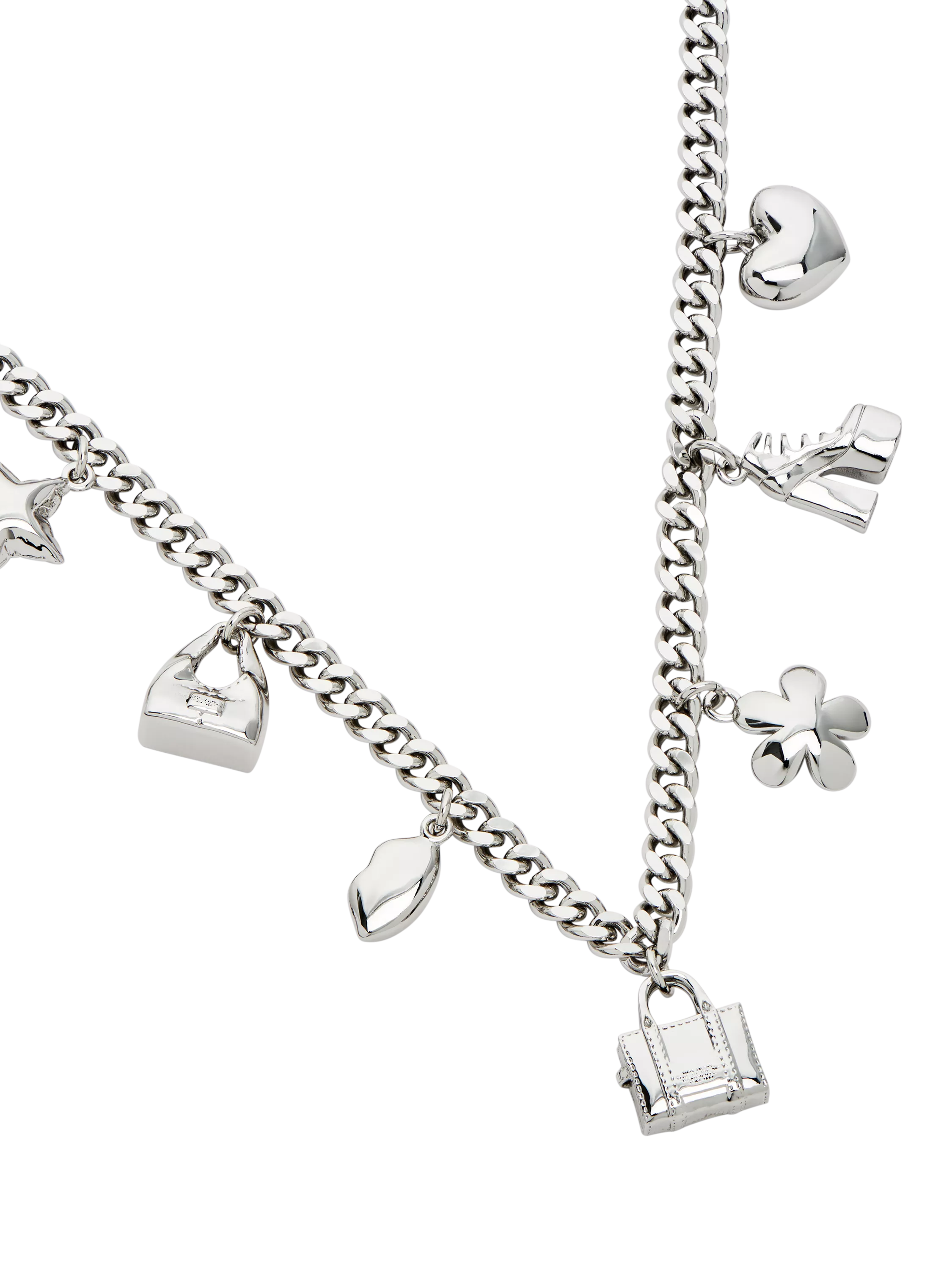 Marc Jacobs charm necklace silver Mini Icon, UK version
